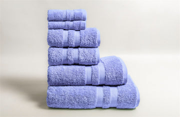 Purplish Blue Set of 6 Towels