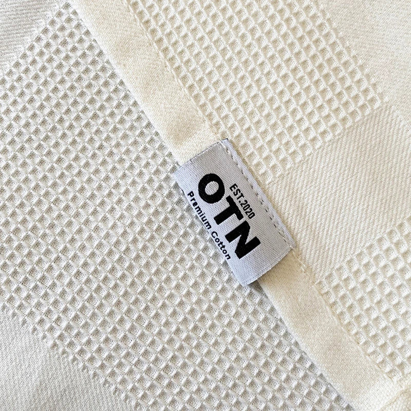 Waffle Kitchen Towels - Sand & Ivory -3 Towels/Pack