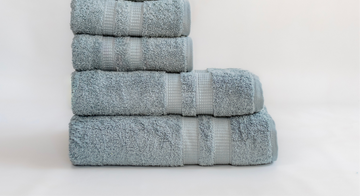 Customized Bluish Grey Set of 4Towels