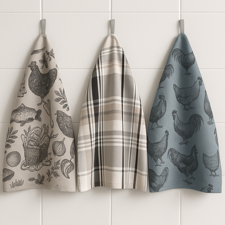 Hen Tea Towels - 3 Towels/Pack