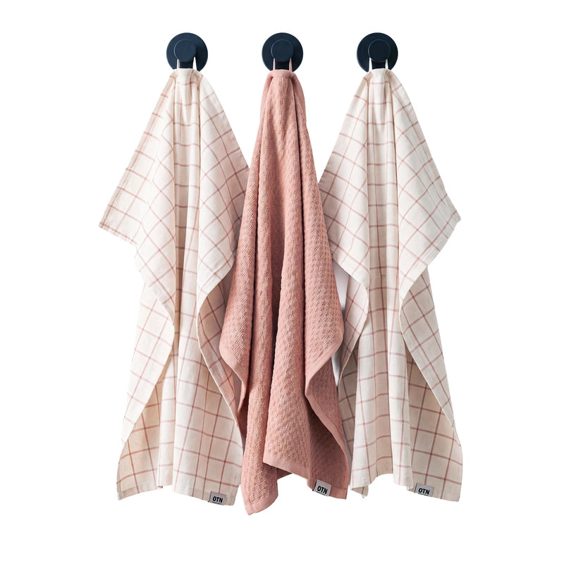Rose Kitchen Towels - 3 Towels/Pack