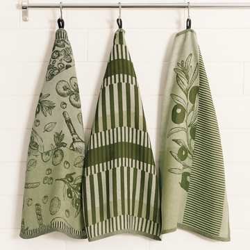 Olive Tea Towels - 3 Towels/Pack