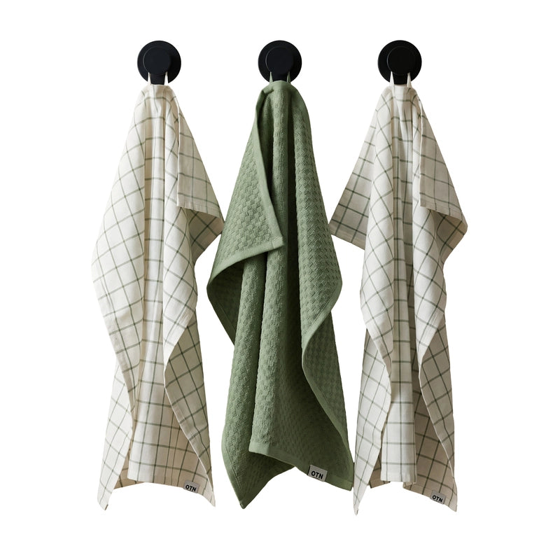 Mint Green  Kitchen Towels - 3 Towels/Pack