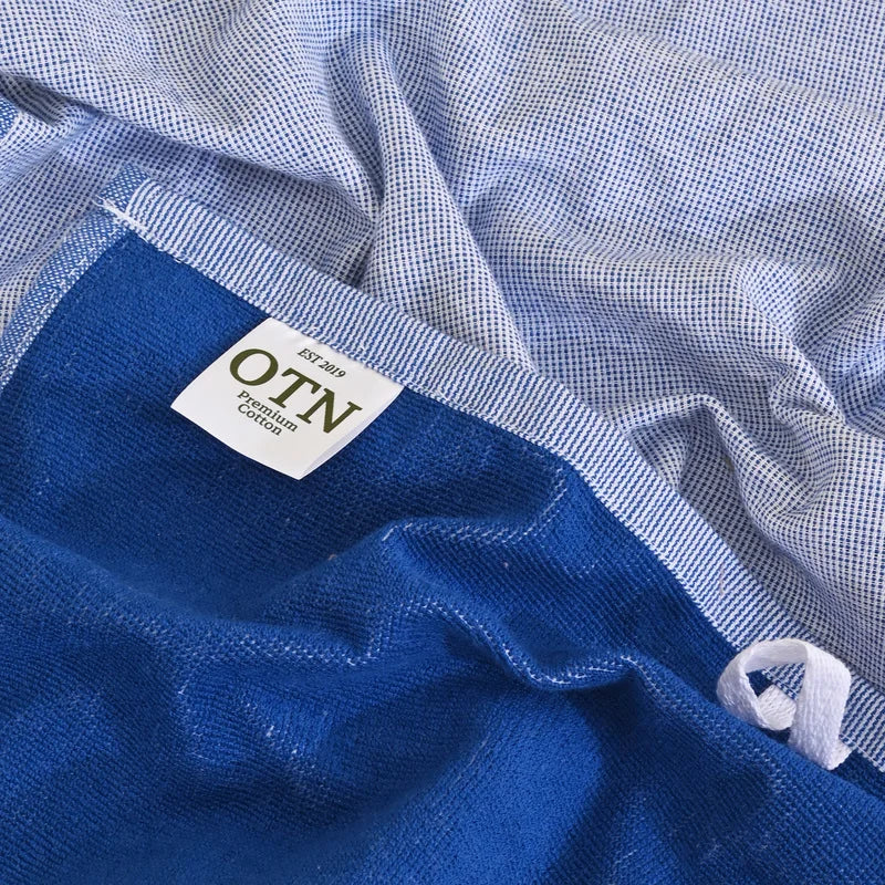 Terry Blue Kitchen Towels - 3 Towels/Pack