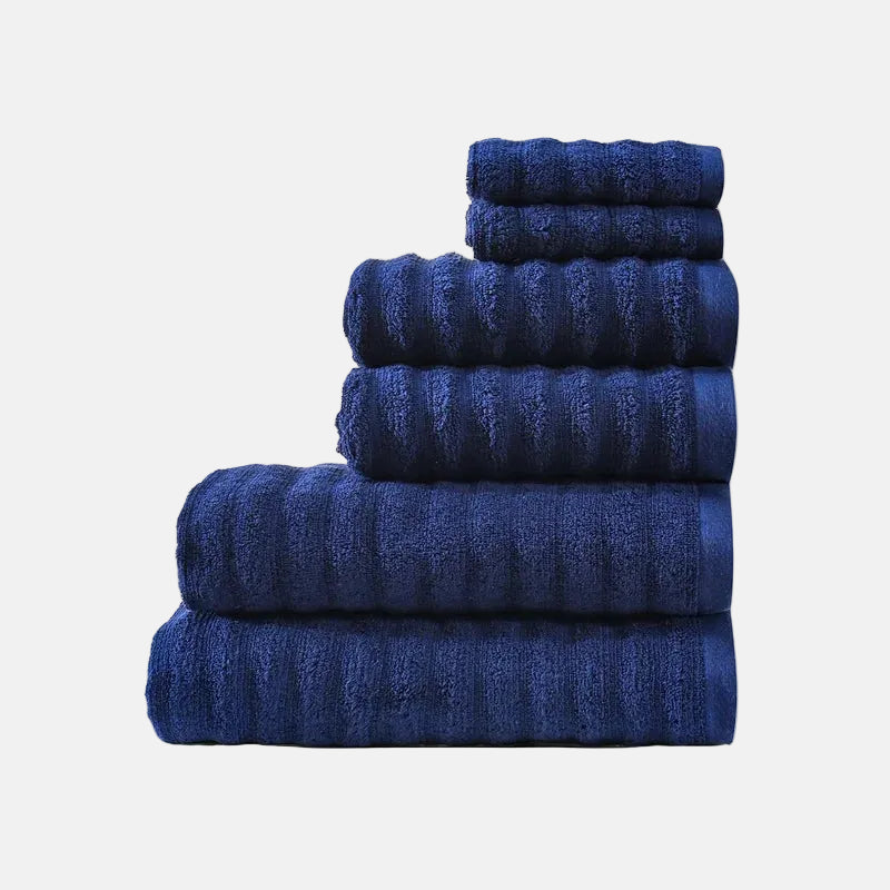 6 PIECE WAVY TOWEL SET | 600GSM