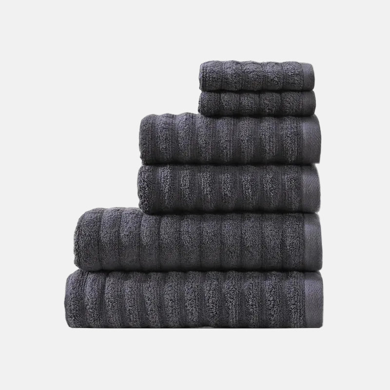6 PIECE WAVY TOWEL SET | 600GSM
