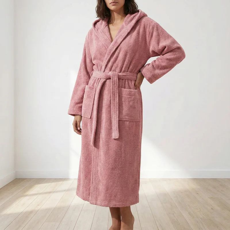 رداء حمام وردي