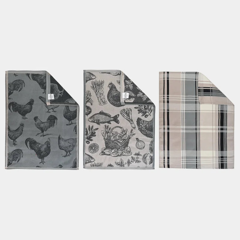 Hen Tea Towels - 3 Towels/Pack