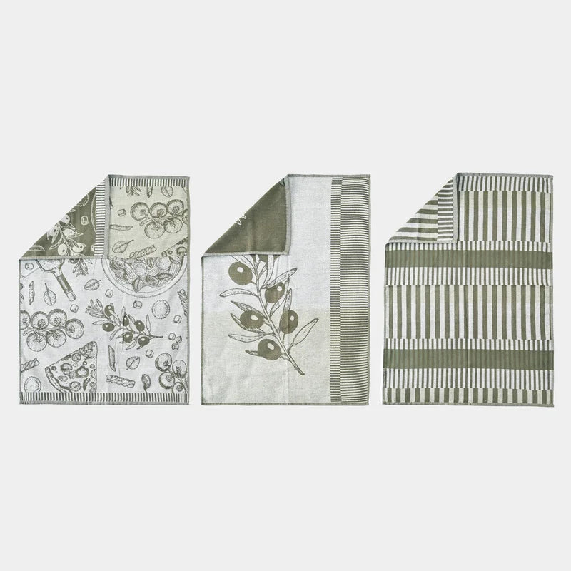 Olive Tea Towels - 3 Towels/Pack