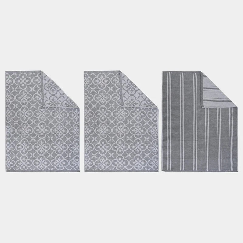 Grey Tea Towels - 3 Towels/Pack